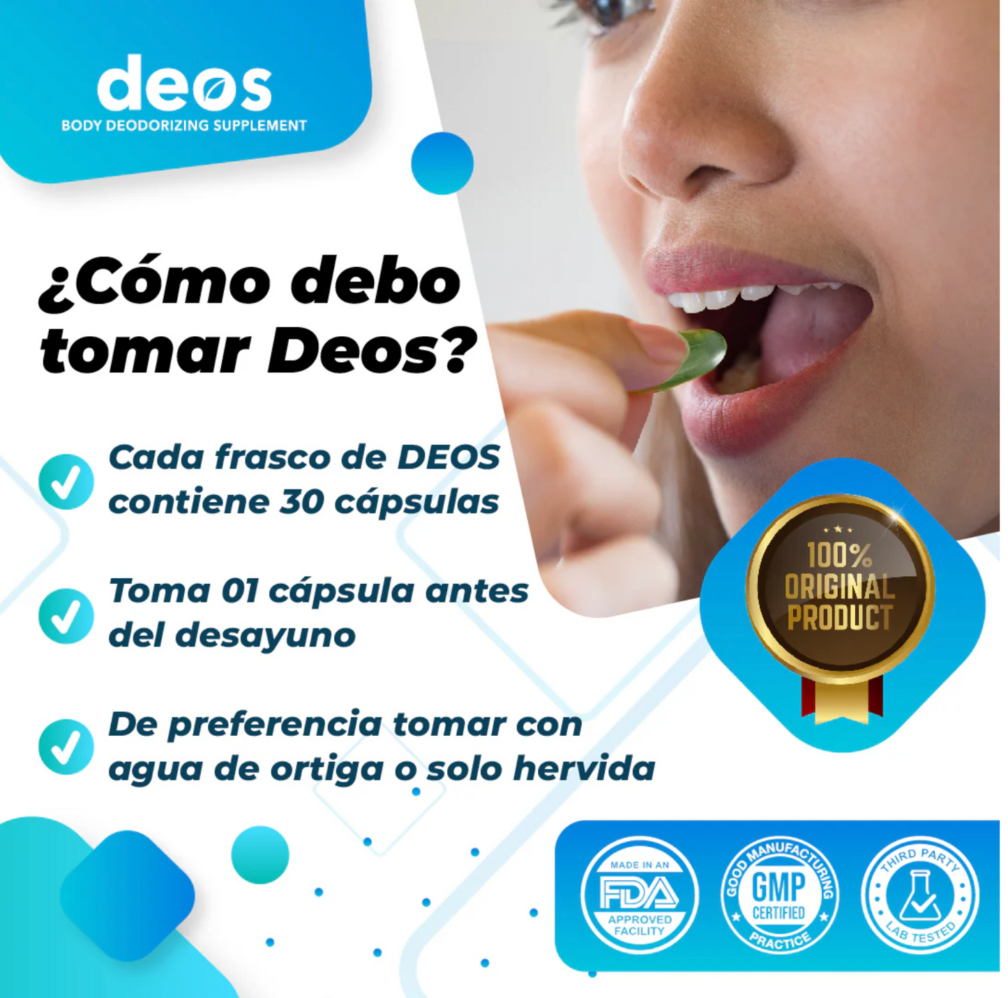 DEOS, DESODORANTE INTERNO